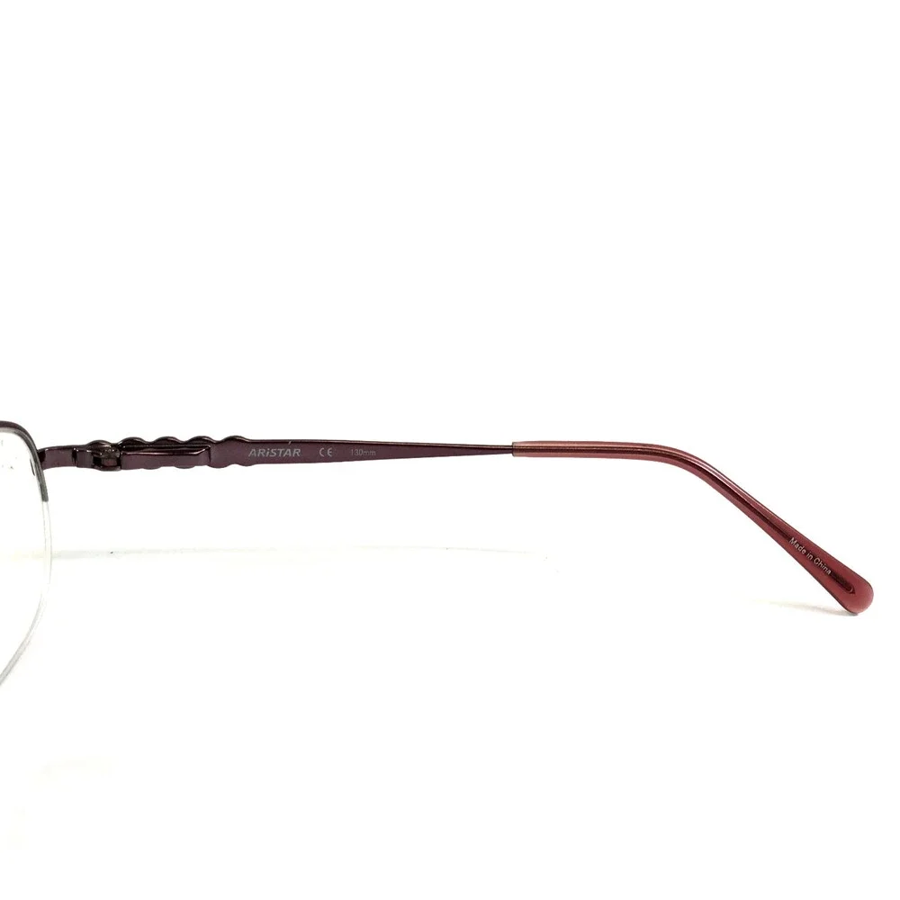 Aristar Petite Eyeglasses Frames AR16380 513 Wine Purple Half Rim 49-17-130